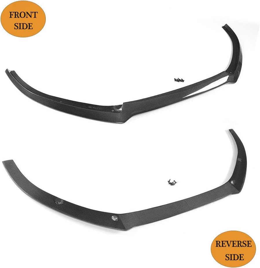 Front Bumper Lip fits Audi A6 Sline S6 Sedan 2016 2017 2018 Add-on Pure Carbon Fiber CF Chin Spoiler Splitter Protector