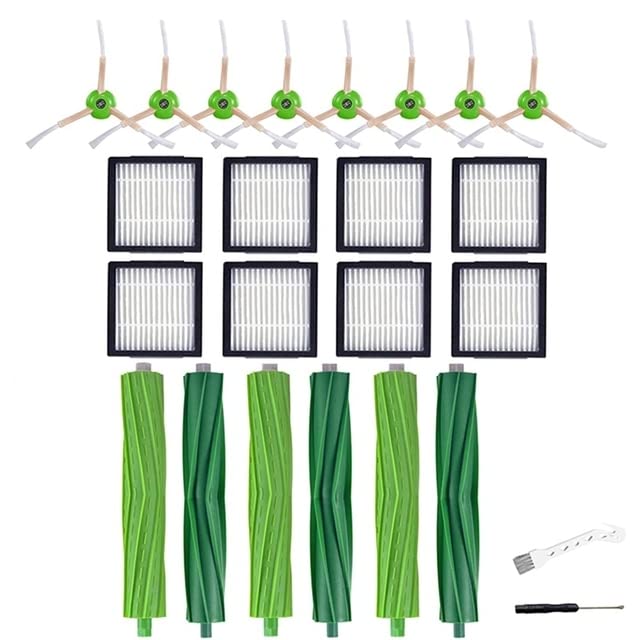 Rollenbürste Hepa-Filter-Seitenbürsten-Kits für IRobot Roomba I7 E5 E6 I-Serie Roboter-Staubsauger-Ersatz (Color : As Shown)