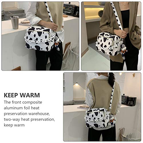 STOBOK Bolsa de Fraldas de Desenho Animado Bolsa de Corpo Cruzado Padrão de Vaca Bolsa de Grande Cap