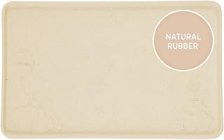 HEVEA Natural Rubber Kids Placemat - Alternative to Silicone and Plastic with Upcycled Material, Safe for Children with Fun Animal Designs and Practical Features (Sand)