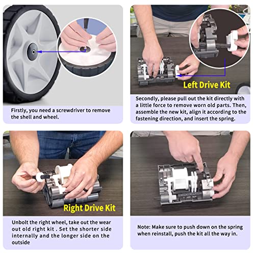 360289 Left Drive Kit 360290 Right Drive Kit Pool Cleaner Replacement Parts, Compatible With Pentair Kreepy Krauly Rebel & Kreepy Krauly Warrior Pool Automatic Suction Cleaners/Vacuum Drive Axle #TOP5