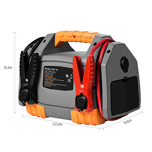 POTEK Car Jump Starter with 150 PSI Tire Inflator/Air Compressor,1000 Peak/500 Instant Amps with USB Port to Charge iPhone,IPad, Kindle