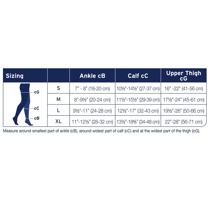 Image of JOBST ACTIVA Opaque 15-20 mmHg Compression Socks Thigh High Closed Toe