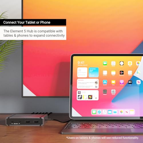 CalDigit E5 - Thunderbolt 5 Element 5 Hub - 9 Ports, 4 x Thunderbolt 5/USB4 v2, 3 x USB-A & 2 x USB-C 10Gb/s, Single 8K, Dual 6K/8K, or Two 4K@240Hz Displays, 90W Charging, 0.8m Cable 180W PSU by CalDigit - Image 8