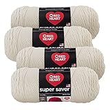 Red Heart Super Saver Yarn (4-Pack of 7oz Skeins) (Aran)