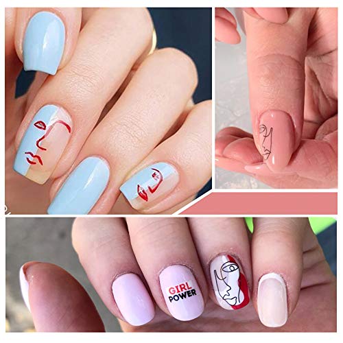 Valentine's Day Nail Stickers - 2023 New 3D Metallic Red Valentine Nail Art Decals Love Heart Kiss Rose Lipstick Red Lips Self -Adhesive Nail Decoration For Women Girls(9 Sheets) #TOP4