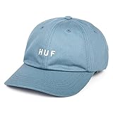 HUF Original Logo Baseball Cap mit gebogenem Visier aus Baumwolle - Hellblau - Einheitsgröße