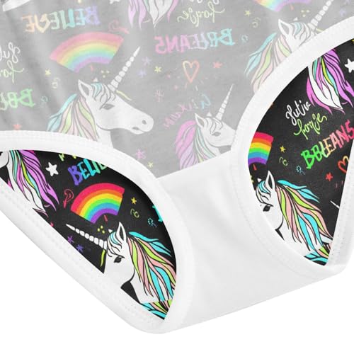 White Unicorn Rainbow Toddler Girls's Underwear 2T 202c1870 5