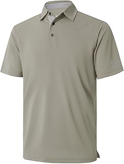 Mens Golf Shirt Short and Long Sleeve Moisture Wicking Dry Fit Performance Solid Casual Pique Golf Polo Shirts for Men