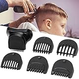 💇🏻‍♀️💇🏻‍♂️【Con múltiples tamaños de peines guía para satisfacer sus diferentes necesidades】 El cabezal de la afeitadora está equipado con 5 peines guía de 1/2/3/5/7 mm del paquete para satisfacer sus diferentes necesidades.