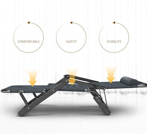 ZXFDMSWJ Deck chair Recliners, Folding Garden Chair, Portable Deck Chair, Adjustable Backrest, Outdoor Camping Beach-Teslin Qing