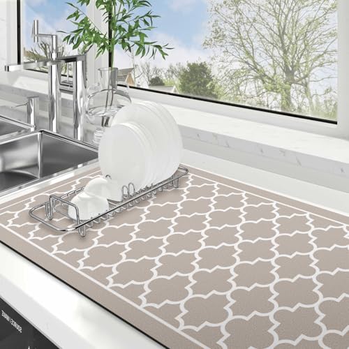 Dish Drying Mat Absorbent Dish Drying Mats for Kitchen Counter 18"x 32"