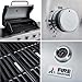Fire Mountain Sierra 4 Burner Gas BBQ Stainless Steel with Cast Iron Grill and Side Shelves Large Outdoor Barbecue for Garden Family Sized 60 x 42cm Cooking Area