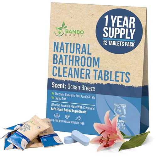 12 Pack Natural Bathroom Cleaner - Bath Shower Bathtub Tub