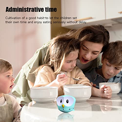 Moshou Cute Eagle Kitchen Timer,100% Mechanical Timer For Kids, 55 Minutes Wind Up Timer 360 Degree Rotating Timer For Cooking/Reading/Do Sports (Blue) #TOP3