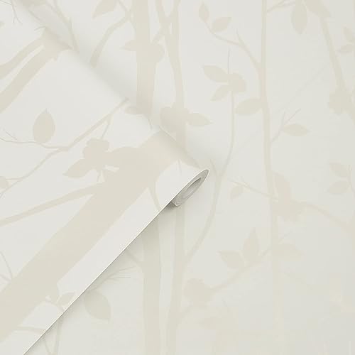 Miniatura 3 de Laura Ashley Papel pintado blanco nacarado de madera de algodón