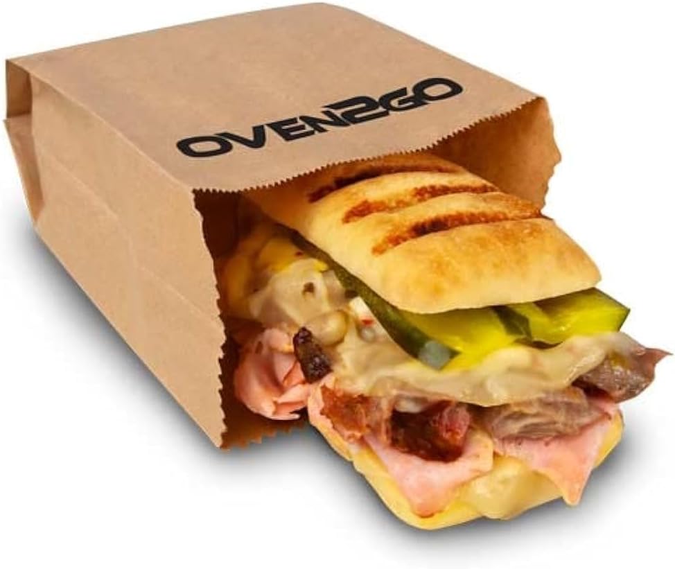 5”(W) x 3”(G) x 10.5”(L) Greaseproof Gusseted Kraft Sandwich Bags (Case of 500) Heat-Resistant