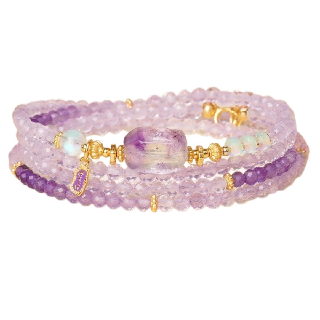 Braccialetto Elastico Pietre Bracciale Multifilo Con 7 Cristalli Super Da 3mm