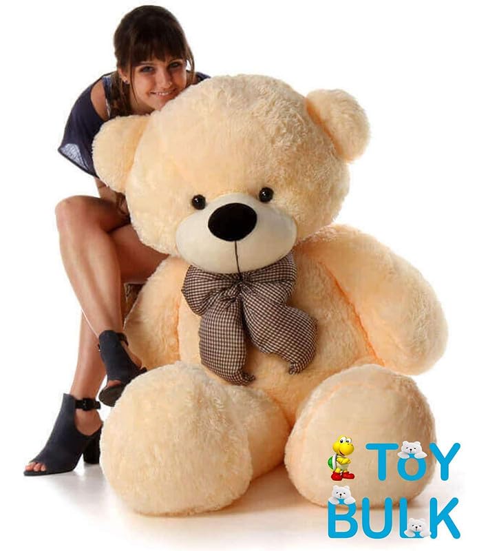 Image of 6.5 Feet Cream Plush Bear | Giant Soft Toy for Girls, Kids & Adults | Cute Jumbo Stuffed Animal for Hugging & Cuddling | Birthday, Anniversary & Valentine Gift