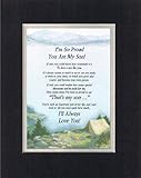 Touching and Heartfelt Poem for Sons - I'm So Proud You are My Son Poem on 11 x 14 nches Double...