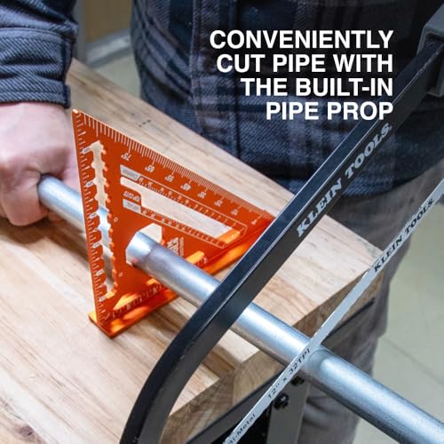 Klein Tools 9357SSQ Rafter Square, 7-Inch, Double Laser Etched Aluminum, Multi-Functional, Carpenter Measuring Layout Tool, Triangle Ruler for Woodworking - Image 5