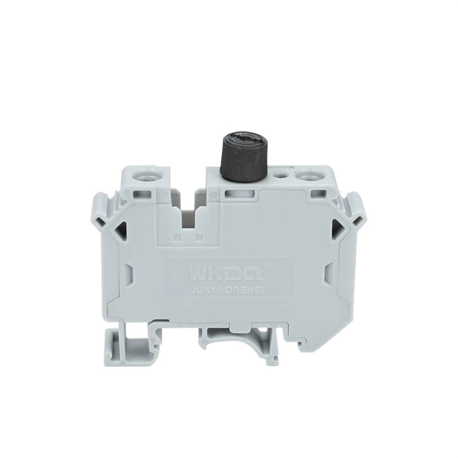 UK10-DREHSILED 5Pcs Fuse Connector 24V/220V LED 1A/2A/3A/4A/5A/6A/8A/10A Fuse 5 * 20mm Din Rail Mounting Terminal Block UK 10(Gray-Without LED,Without Fuse)