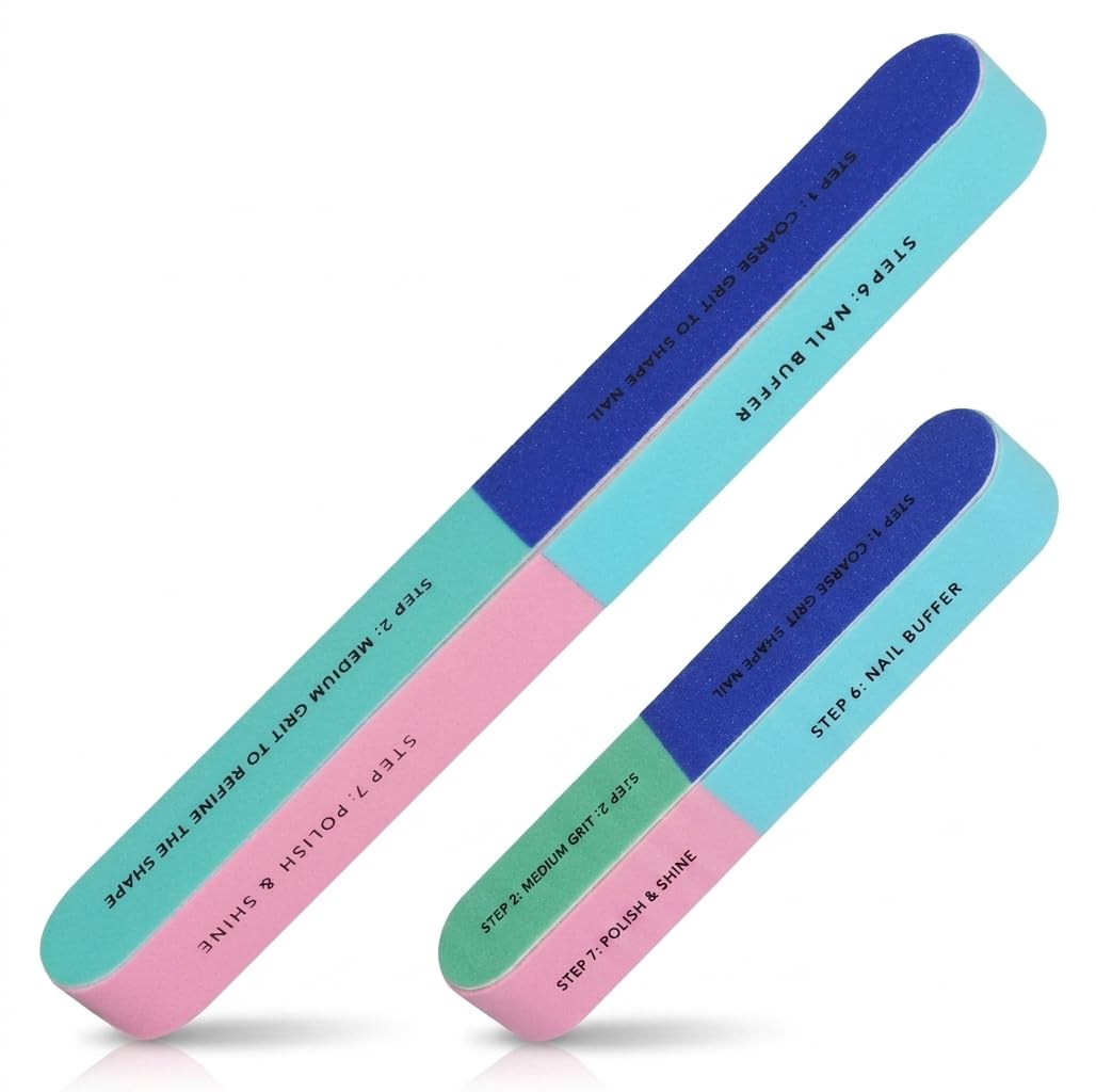 7-Sided Nail Buffer Block, Multi-Grit Shaping and Polishing File, 2 Pack of 2-image-22