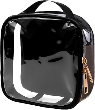 Small Clear Makeup Bag, Nylon Mini Cosmetic Bag Small Makeup Bag for Purse TSA Approved Travel Toiletry Bags with Zipper Cute Organizer Car Organizer Bag for Women Girls