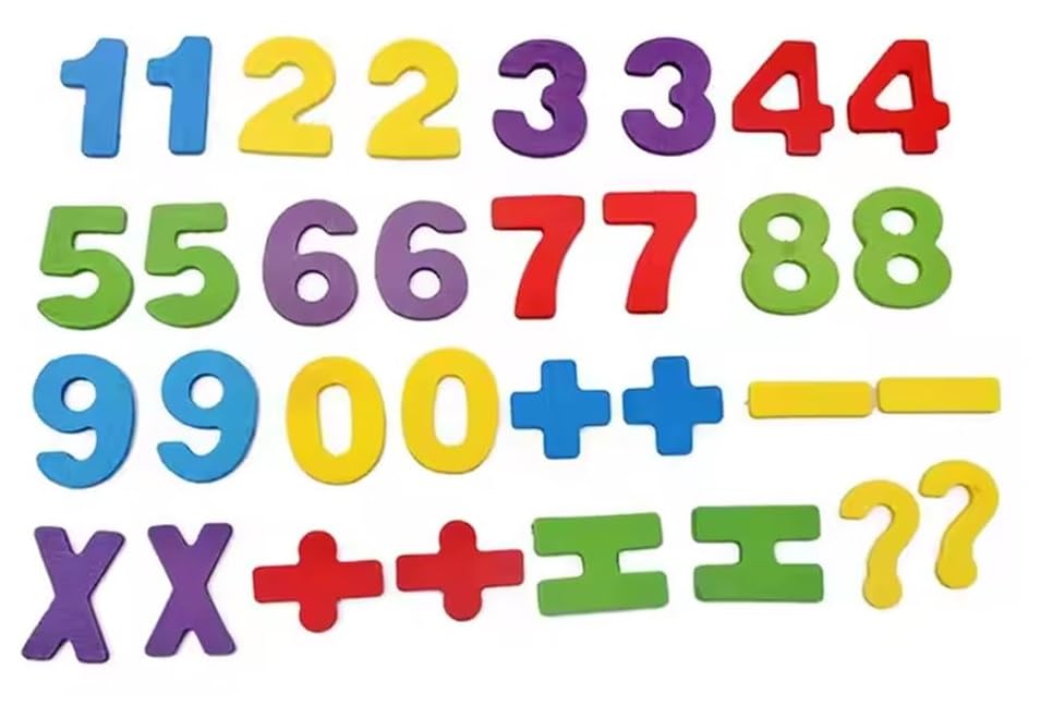Smoneo Wooden Computation Study Box for Kids Educational Math Puzzle Toy with Clock, Number Blocks, Marker & Eraser Home Learning Kit for Calculation Training (Random Color) 1
