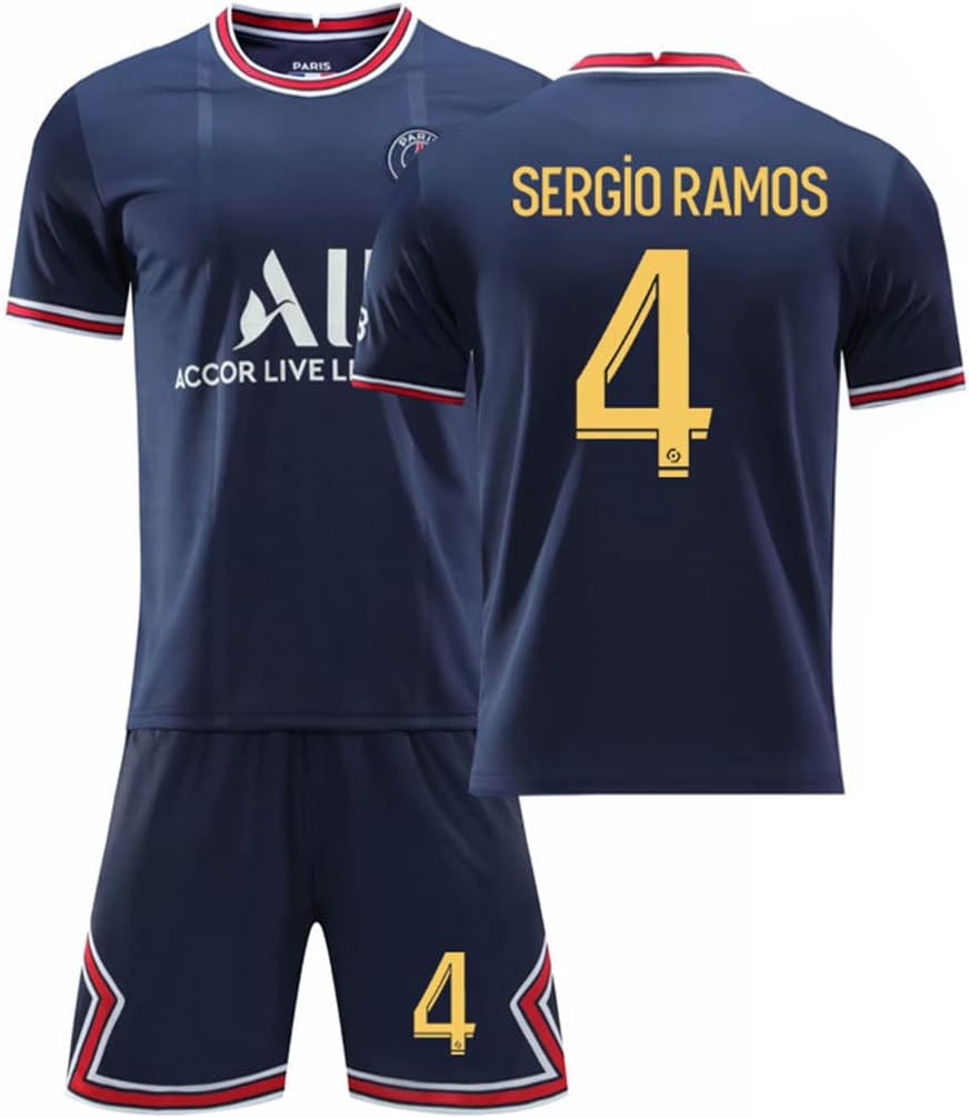 KANKAN 2022 New Paris Home - Messi 30/Neymar 10/Mbappe 7/ jersey Outdoor Football Clothing, Adults and Children's Football Jersey - Paris Outdoor Messi (Size:M,Color:D)