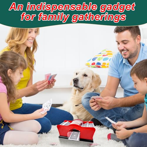 Miniatura 6 de Pipihome Mezclador De Cartas Manual, Barajador De Cartas De Póker, 2 Barajas, Máquina Barajar Manual, Mezclador Manual Para Jugar A Cartas De Hasta 91 Mm