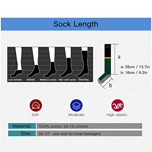 DECDEAL Meias de futebol de juventude absorvente bezerro proteção futebol meias meias esportes meia