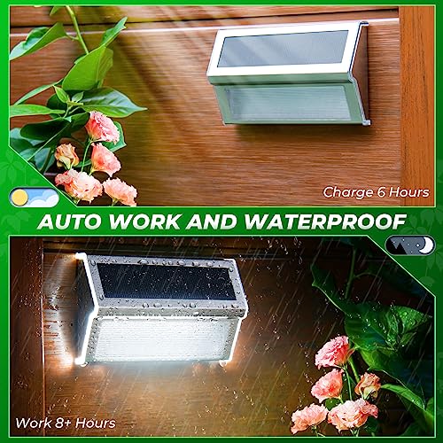 Jsot Solar Lights For Outside 9 Led - 10Pack Solar Deck Lights Outdoor Waterproof For Yard Landscape Pool Fence Stairs Step Wall Solar Garden Lighting #TOP2