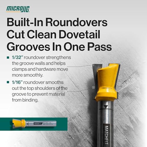 MICROJIG Matchfit Dovetail Router Bit