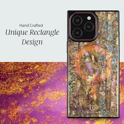Image of COCOMII Rectangle for iPhone 14 Pro Max Case, Eclipse Abalone Shell