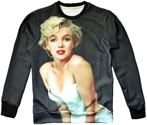 Takra Gold Sweater Sex goddess Marilyn Monroe Hoodies Pullovers 3D Sweatshirts (XL)