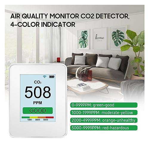 Detector de CO2 con pantalla inteligente y análisis de micropartículas 4