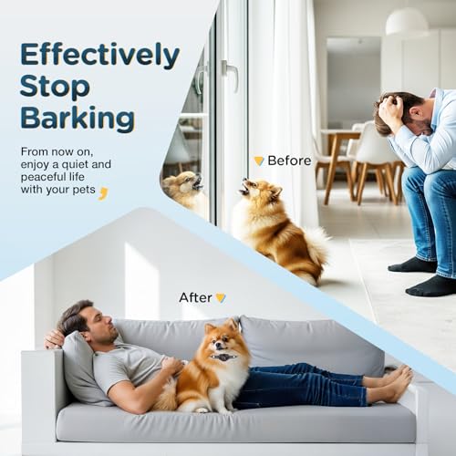 Anti-Bell-Halsbänder für Hunde, wiederaufladbares Anti-Bell-Gerät für Hunde mit Piepton und Vibration, 7 Empfindlichkeit, Bell-Halsbänder für kleine bis mittelgroße Hunde, IP67 wasserdicht-6