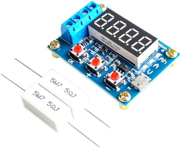 Taidacent 2PCS ZB2L3 Battery Capacity Tester Circuit External Load 1.2-12V Lithium Battery 18650 Equal Capacity Test Battery Capacity Meter Discharge Tester