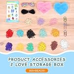 Eenua Pearl Animals Craft Set 12 Animal Key Chains DIY Threading Set for Beginners