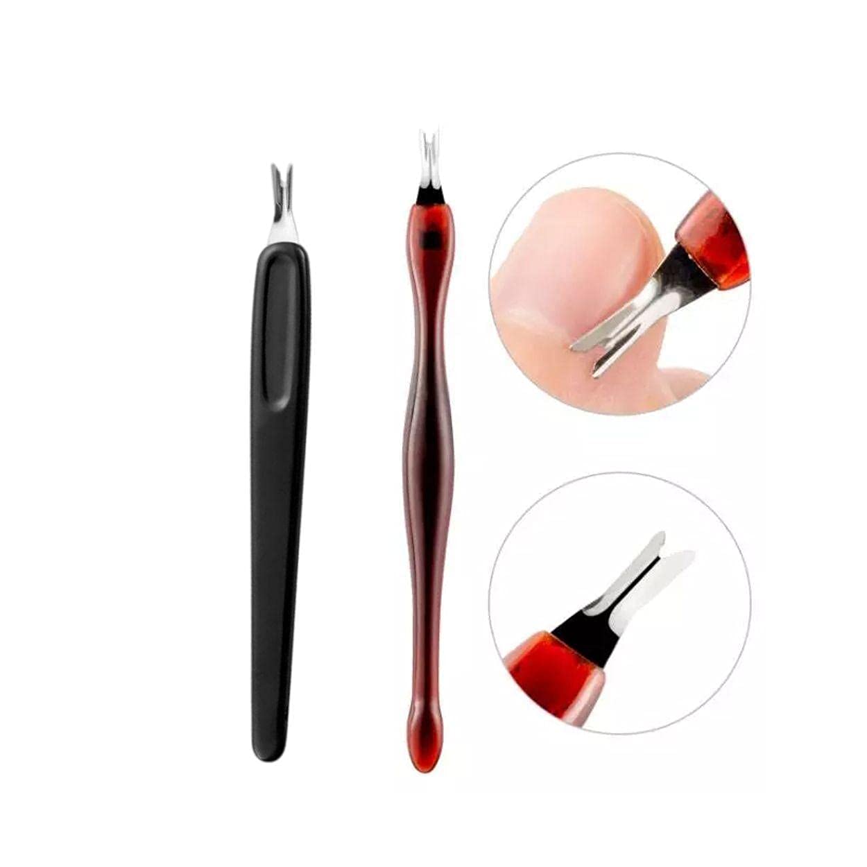 Nagelhautmesser iFRich 2 Stück Cuticle Cutter V-Klinge Cuticle Trimmer Pusher Remover Nagelhautentferner Cuticle Remover Kutikula Entferner Remover Professioneller Trimmer V-Förmiger Nagelhaut Messer