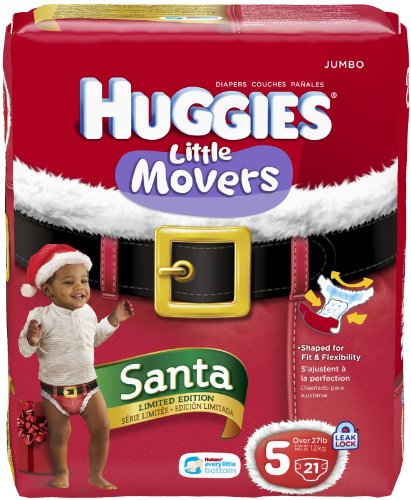 Huggies Santa Diaper Jumbo Pack Size 5 (27lbs +)