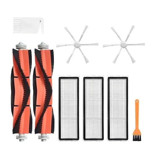 Qklyxr robot vacuum mop cloth Parts Main Brush Hepa Filter Side Brushes Cloth, for Xiaomi, for Mi Robot Mop 2 Stytj03zhm(Set L)