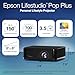 Epson Lifestudio Pop Plus 4K PRO-UHD Personal Lifestyle Projector, 700 Lumens of Color and White Brightness, Sound by Bose, Google TV, 3-Chip 3LCD Triple Core Engine, Projection Studio App — Black