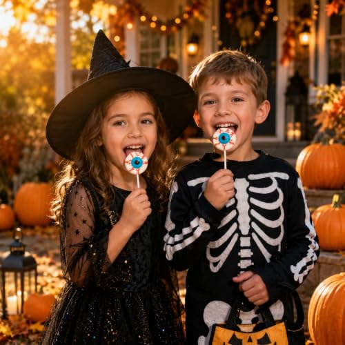Fruidles 24-Count Halloween Eyeball Lollipops Candy, Trick-Or-Treat Party Bag Fillers, Party Favor (24-Pack) - image 7