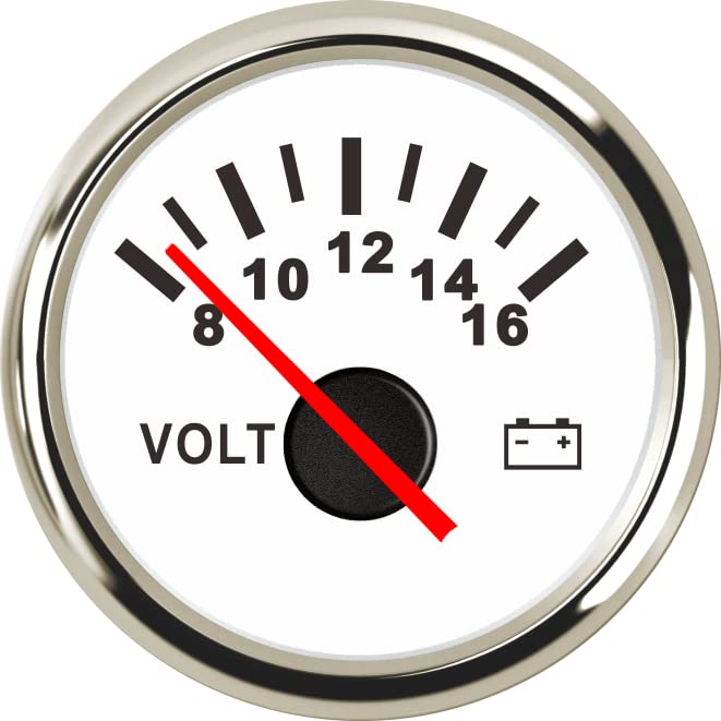 Voltmetro 12v 24v Voltmetro Digitale ELING 52mm 12V/24V - Retroilluminazione 8 Colori, Allarme, Per Auto E Barche Display Tensione Batteria - 7