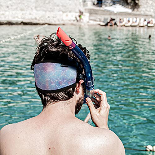 Neoprene Mask Strap Cover, Reflective Diving Mask Straps Hair Protector Wrap For Dive And Snorkel Masks Water Sports (Fish Scales) #TOP5