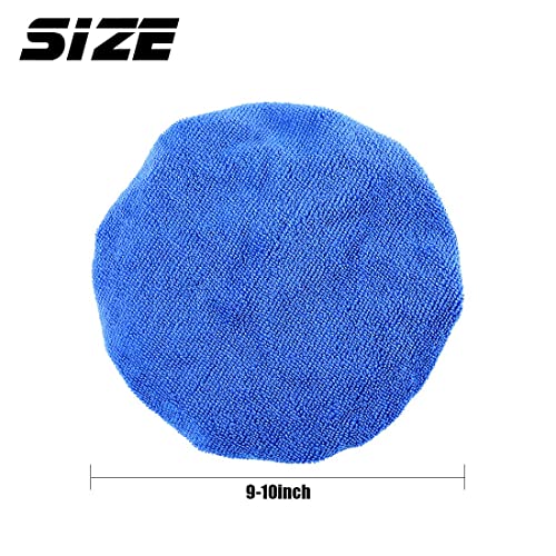Glarks 5 Stück 22,9 - 25,4 cm Autopolierpad, Motorhaube, weiche Mikrofaser, Polierpad für 22,9 cm und 25,4 cm Autopoliermaschine