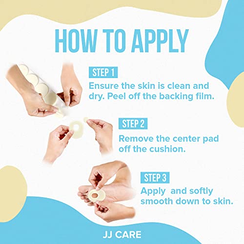 JJ CARE Callus Cushions (Pack of 50) Callus Pads for Bottom of Foot - Oval Shape - Callous Remover for Feet Pads - Soft Felt Foot Pads for Calluses for Women, Pain Relief & Foot Care - Thumbnail 5