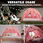 Razee Twin Bed Tent for Kids, Twin Size Bed Tents Indoor Canopy Privacy Tent on Bunk Bed Sleep Inside Drafty Room for Girls, Pink - Image 5